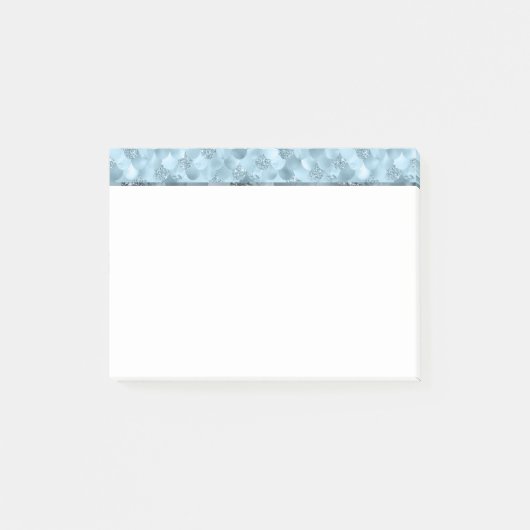 Post-it® Échelle de verre de sirène | Dusty Ice Blue Sheen (Devant)