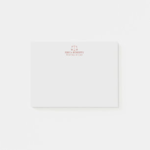 Post-it® Échelle rose d'or d'avocat d'avocat de justice