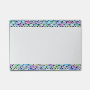 Post-it® Échelles de sirène de bulle d'arc-en-ciel de Fal