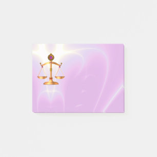 Post-it® ÉCHELLES d'OR de LOI, symbole de justice,
