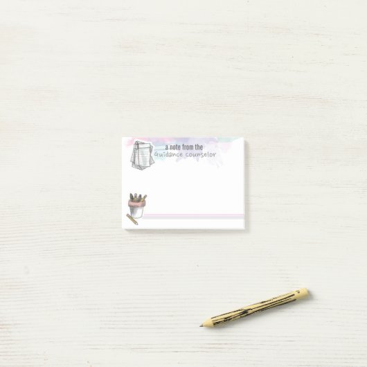 Post-it® Éclaboussure de note de conseiller de conseils (Sur un bureau)