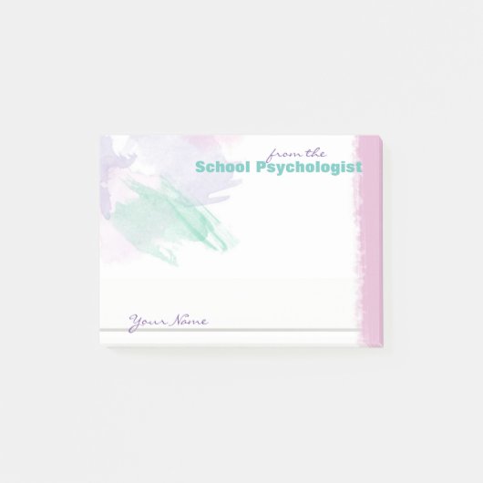Post-it® Éclaboussure de psychologue nommé fait sur (Devant)