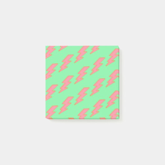 Post-it® Éclair rose et vert Vibrant Retour à l'école (Devant)