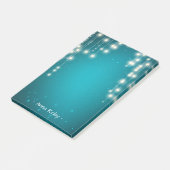 Post-it® Éclairage Chic à cordes bleu turquoise Parties sci (Incliné)