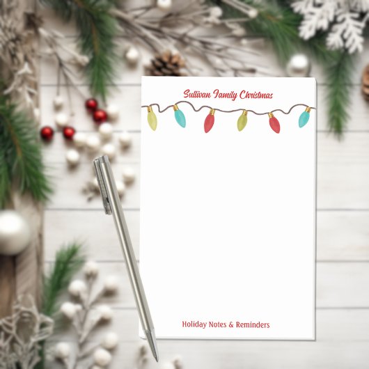 Post-it® Éclairages de cordes de Noël rétro personnalisés
