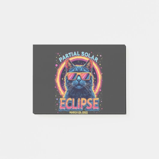 Post-it® Éclipse solaire partielle 2025 Cat Kitten (Devant)