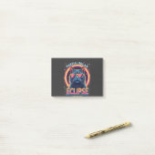 Post-it® Éclipse solaire partielle 2025 Cat Kitten (Sur un bureau)