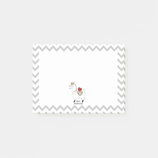 Post-it® École de Chevron de Llama Apple (Devant)