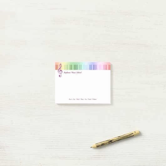 Post-it® École de musique (Sur un bureau)