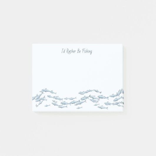 Post-it® École de poissons de pêcheurs 4 x 3 (Devant)