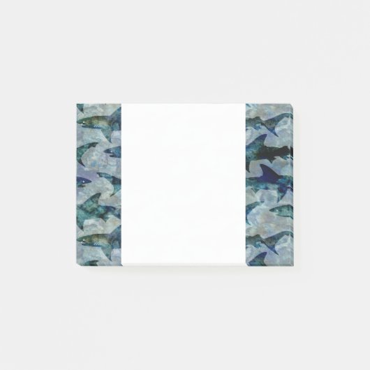 Post-it® École des requins dans le bleu aqueux (Devant)