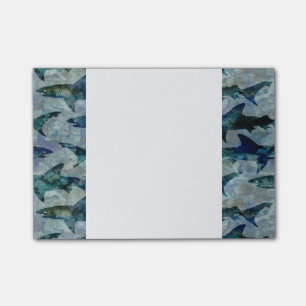 Post-it® École des requins dans le bleu aqueux