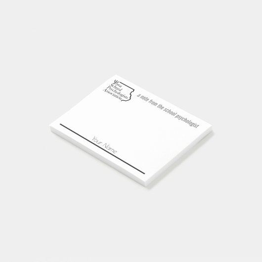 Post-it® École nommée faite sur commande Psych de l'Iowa. (Incliné)