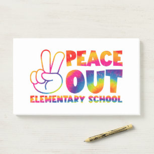 Post-it® École primaire Peace Out Tie Dye Dernier jour 