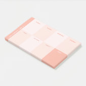 Post-it® École rose Cute Pastel Planificateur hebdomadaire (Incliné)