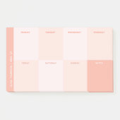 Post-it® École rose Cute Pastel Planificateur hebdomadaire (Devant)