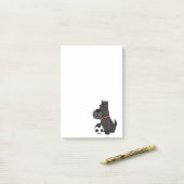 Post-it® Écossais drôle Terrier jouant la bande dessinée du (Sur un bureau)