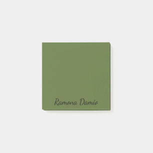 Post-it® Écran noir minimaliste Olive Green Professional