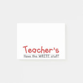 Post-it® Écrire des trucs de l'enseignant après-C'est (Devant)