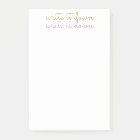 POST-IT® ÉCRIRE LES NOTES POST-IT (Devant)