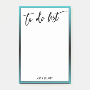 Post-it® Écriture À Faire Liste Aqua Black Ombre Bordure