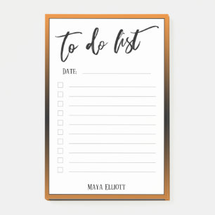 Post-it® Écriture À Faire Liste Bordure Ombre Orange Lattée