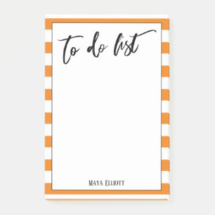 Post-it® Écriture À Faire Liste Bright Orange Blancs