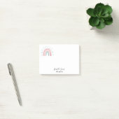 Post-it® Ecriture arc-en-ciel rose fille école personnalisé (Bureau)