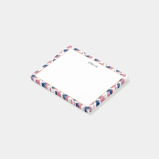 Post-it® Écriture chrétienne américaine (Incliné)