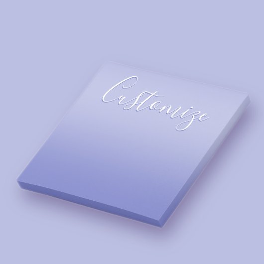 Post-it® Écriture cursive modifiable | Violet blanc et viol