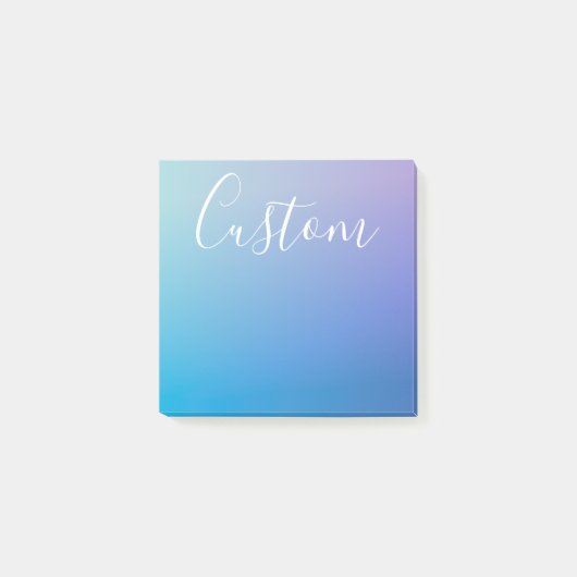 Post-it® Écriture de script modifiable moderne | Ombre colo (Devant)