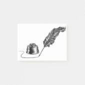 Post-it® Écriture du stylet de plume de quill et du stylet  (Devant)