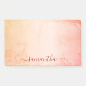 Post-it® Écriture en marbre rustique rose or rose (Devant)