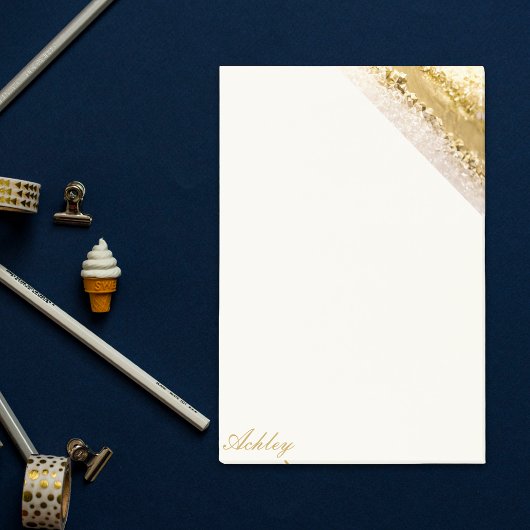 Post-it® Écriture féminine en marbre doré