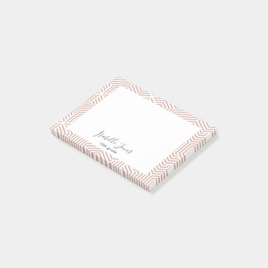 Post-it® écriture géométrique stylisée note scolaire person (Incliné)