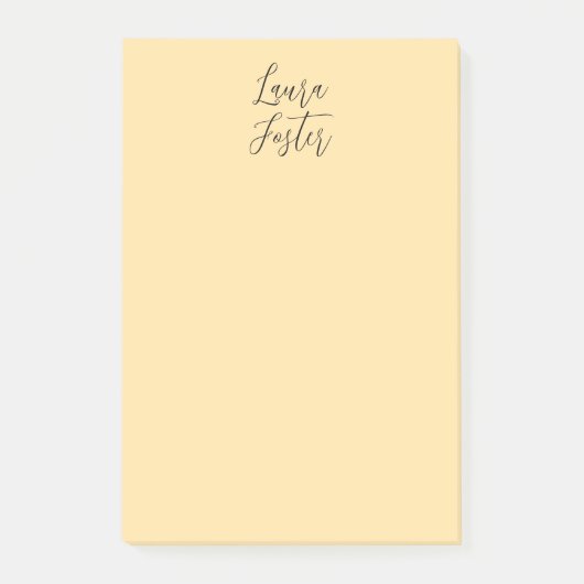 Post-it® Écriture manuscrite classique Nom élégant Couleur (Devant)