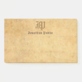 Post-it® Écriture manuscrite Monogramme Élégant Modèle Vint (Devant)