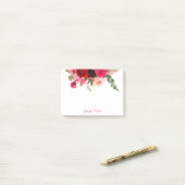 Post-it® Écriture manuscrite Nom du script Floral Watercolo (Sur un bureau)