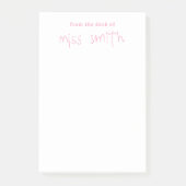 Post-it® Écriture manuscrite pour enfants Enseignants Nom C (Devant)