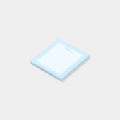Post-it® Écriture moderne à bordure blanche et bleu clair (Incliné)