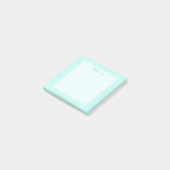 Post-it® Écriture moderne avec bordure sarcelle et blanche (Incliné)