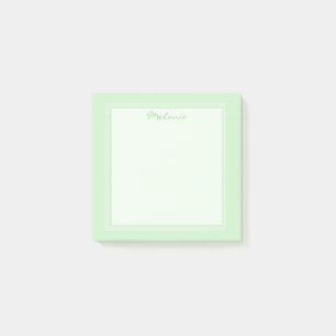Post-it® Écriture Moderne avec Bordure Verte et Blanche