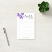 Post-it® Écriture Orchidée Violet Personnalisée Dans La Lis (Bureau)