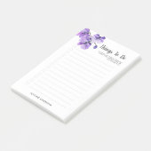 Post-it® Écriture Orchidée Violet Personnalisée Dans La Lis (Incliné)