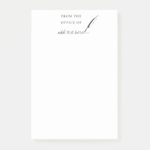 Post-it® Écrivain de l'auteur Quill en plume personnalisé