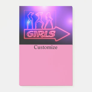 Post-it® Écrivez les filles roses de Neon Thunder_Cove