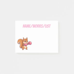 Post-it® Écureuil de boxe mignon drôle