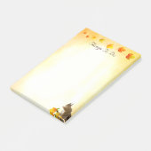 Post-it® Écureuil et feuilles d'automne : choses à faire (Incliné)