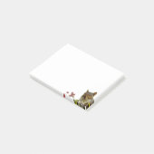 Post-it® Écureuil sauvage mignon sur fond blanc (Incliné)