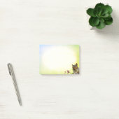 Post-it® Écureuil sauvage mignon sur fond pastel (Bureau)